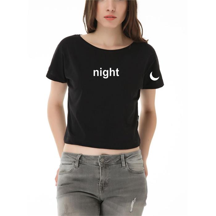 Night Yarım Kadın T-Shirt