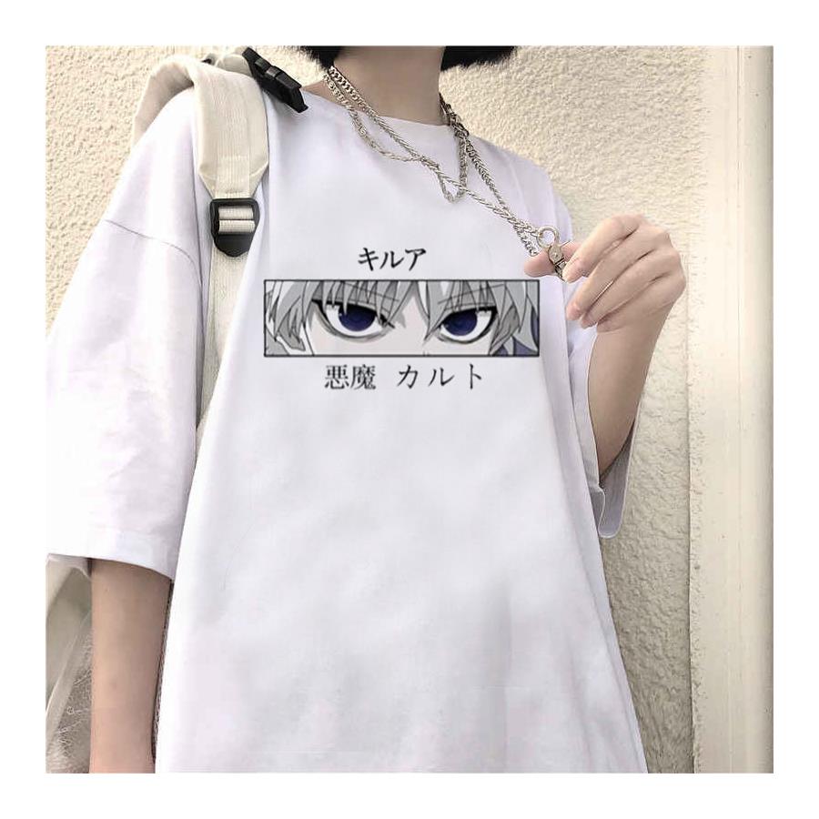 Anime    Hunter X Hunter Killua Eyes Beyaz Unisex T-Shirt