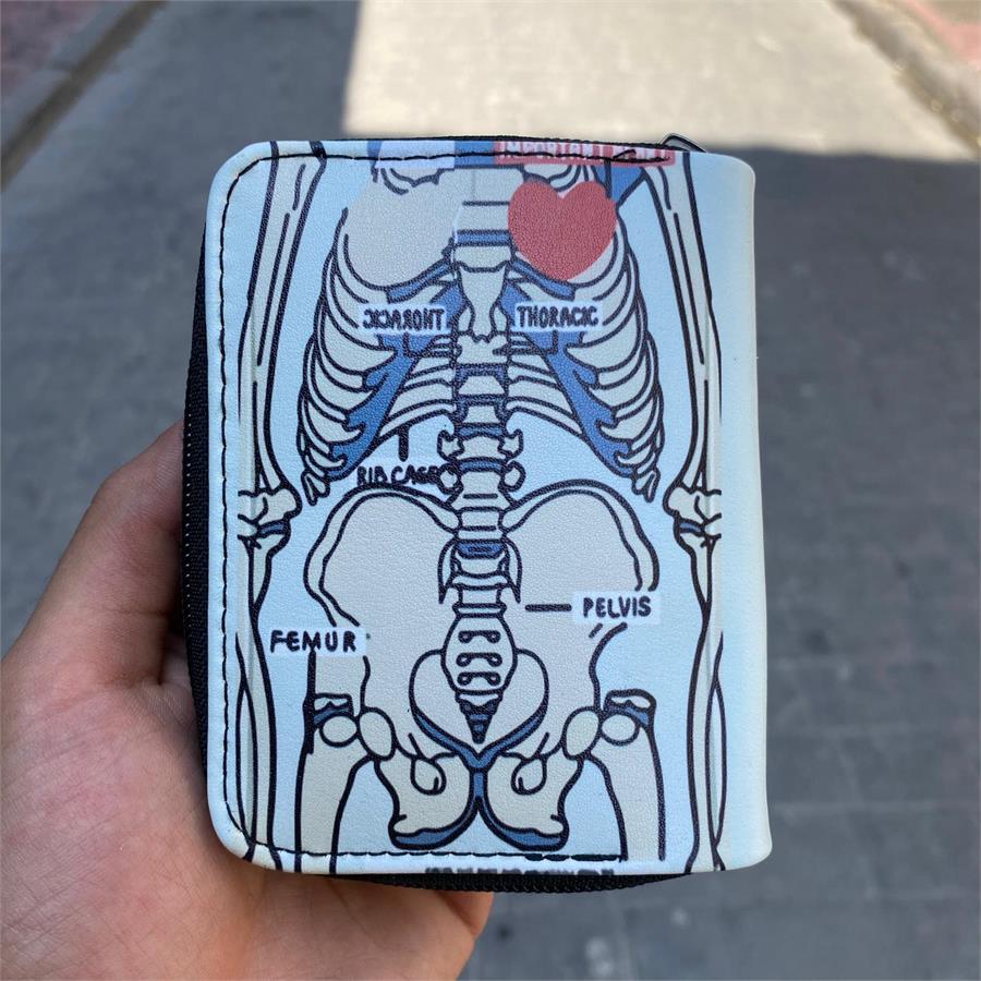 Skeleton Cage Heart Kısa Cüzdan