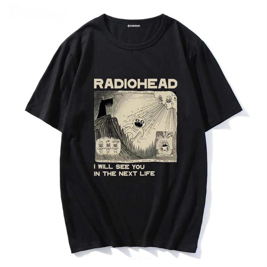 Siyah Radiohead - I Will See You (Unisex) T-Shirt