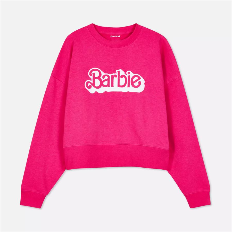 Pembe Yeni Barbie Logo (Unisex) Uzun Kollu