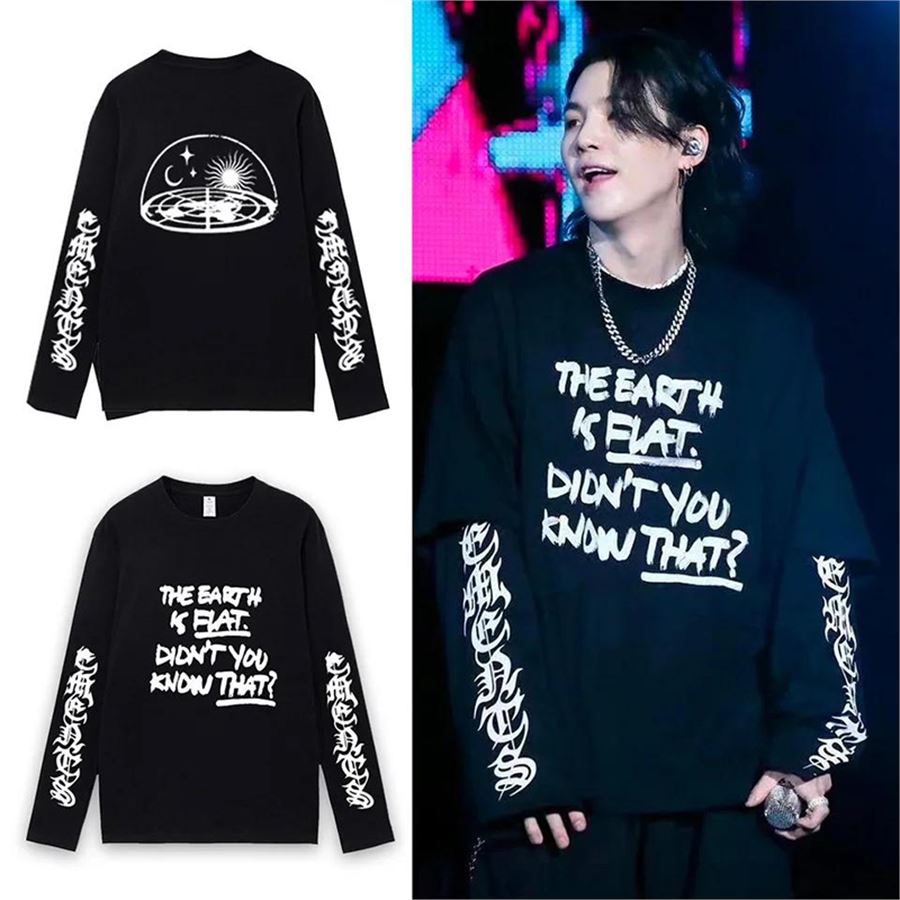 K-pop BTS Suga Konser İnce Kumaş Unisex Sweatshirt