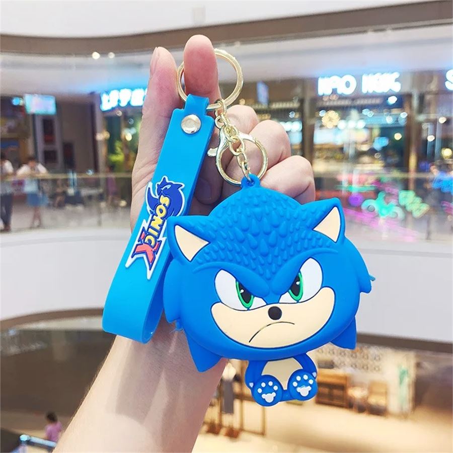 Mavi Sonic Boom Face Silikon Bozuk Para Cüzdanı