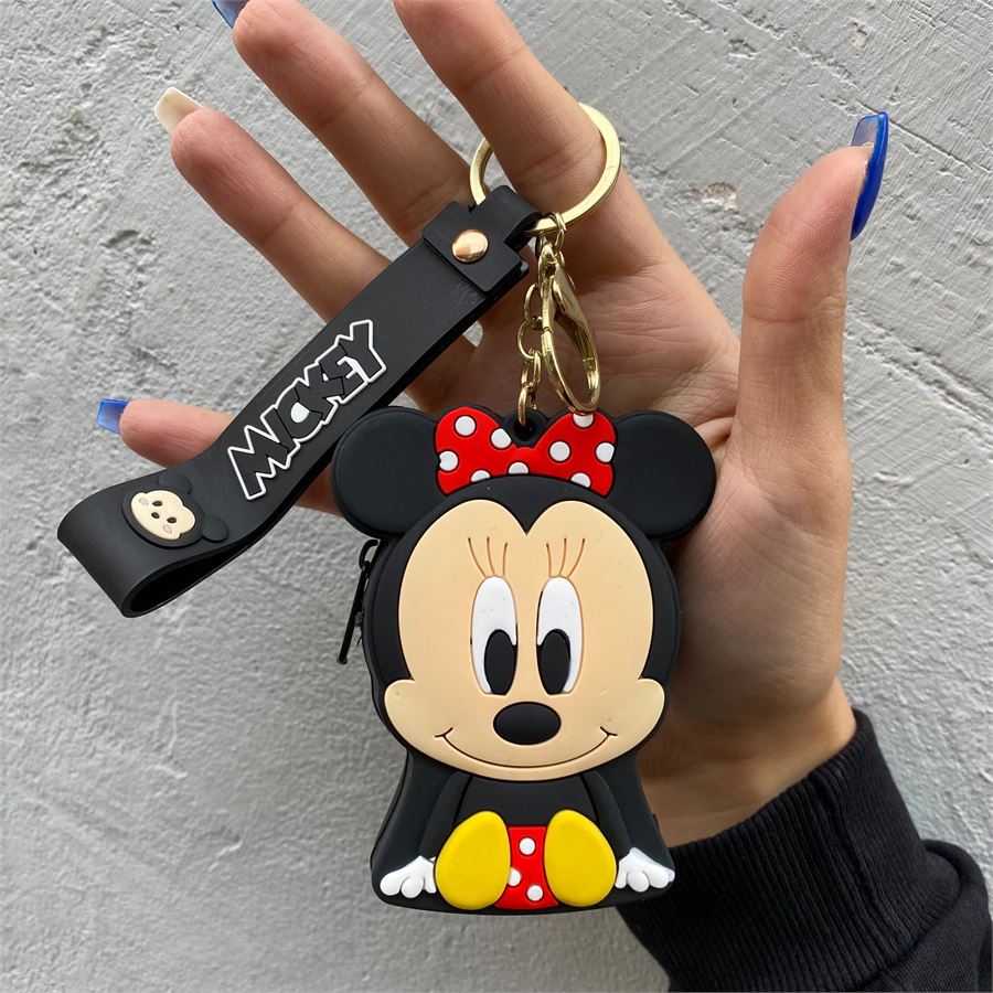Siyah Mickey Mouse Silikon Bozuk Para Cüzdanı