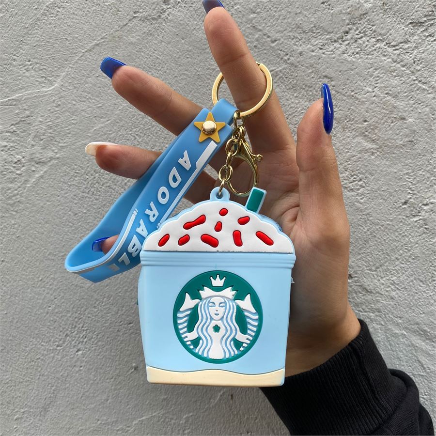 Mavi Starbucks Adorable Silikon Bozuk Para Cüzdanı