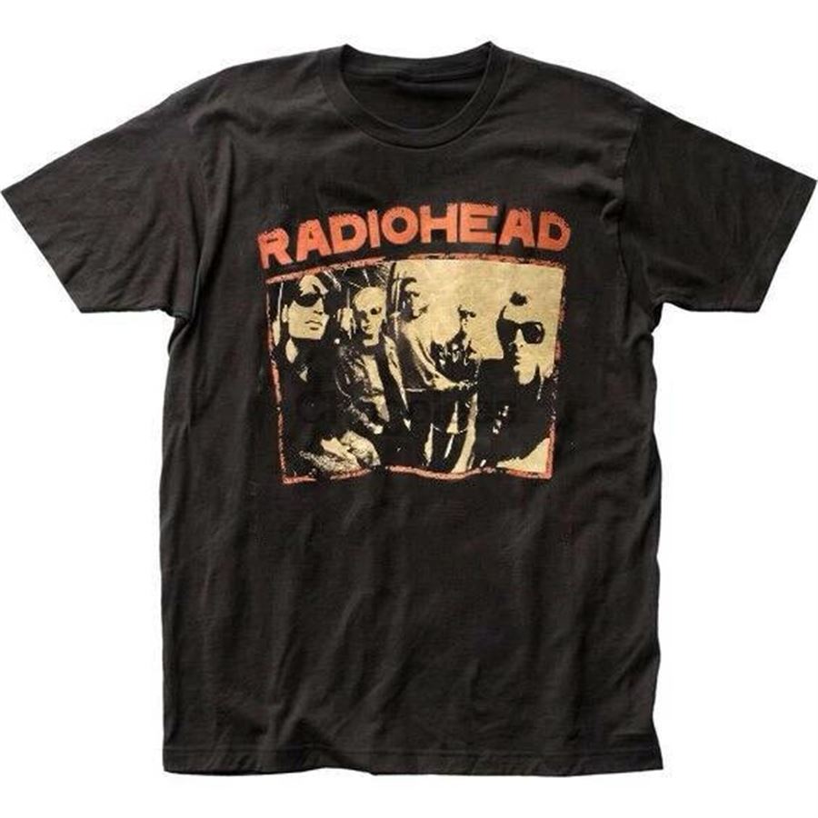 Siyah Vintage Radiohead Rock Band Unisex T-shirt 