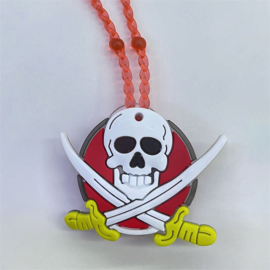 Işıklı Pirates Skull Yılbaşı - Hallowen Kolye