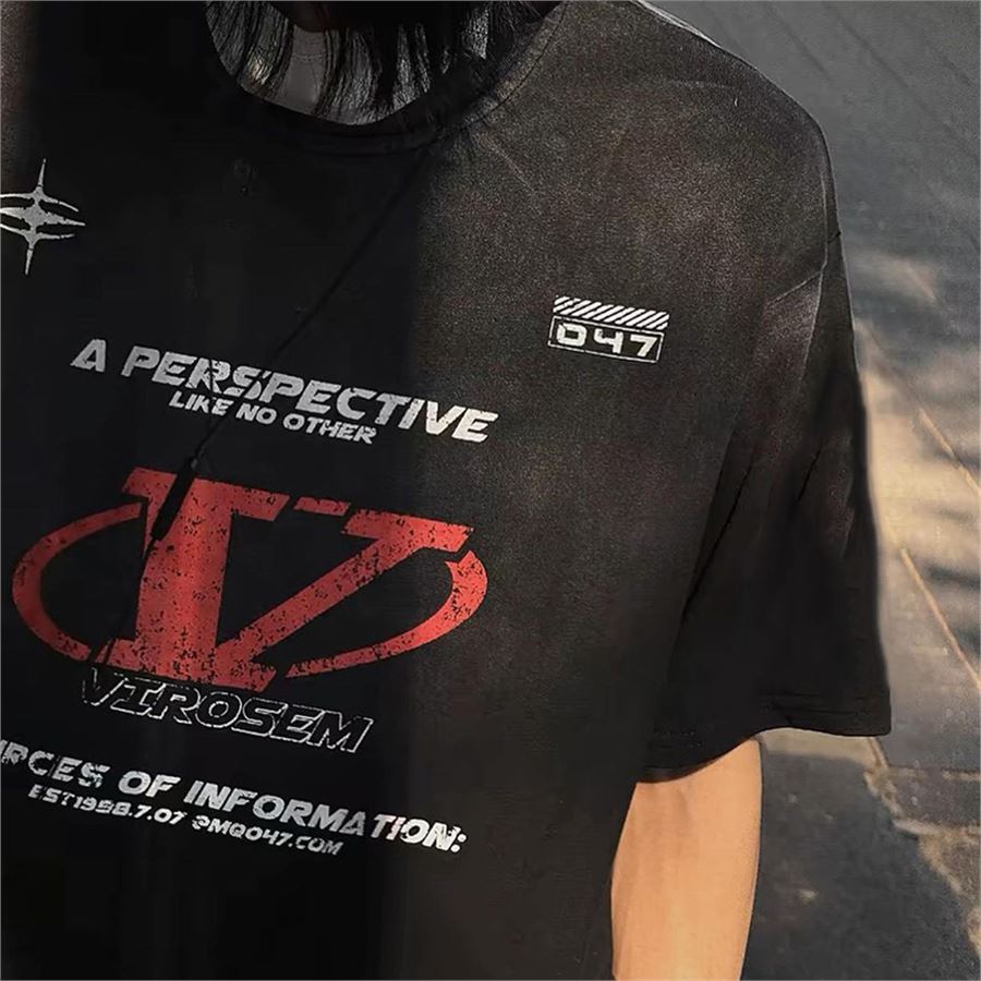 Retro A Perspective Like No Other Yıkamalı Kumaş (Unisex) T-Shirt
