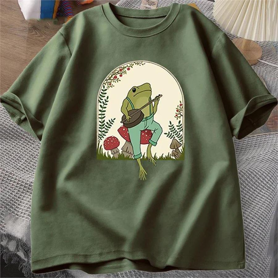 Hakİ Frog Playing Guitar Unisex T-Shirt
