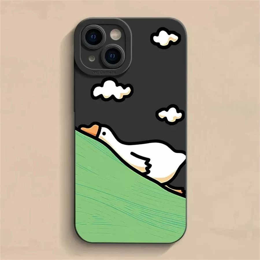 Siyah Sleeping Goose Telefon Kılıfları