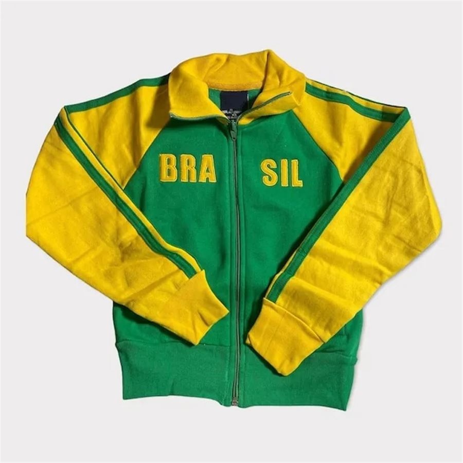 Yeşil Vintage Brasil Sarı Parçalı Ceket